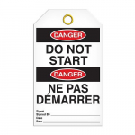 Danger Tag "Do Not Start", Rigid Duraply_noscript