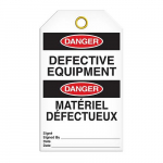 Danger Tag "Defective Equipment", Rigid Duraply_noscript