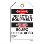 Bilingual Danger Tags "Defective Equipment"_noscript