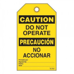 Bilingual Caution Tags "Do Not Operate"_noscript