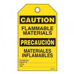 Bilingual Caution Tags "Flammable Materials"_noscript