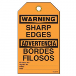 Bilingual Warning Tags "Sharp Edges"_noscript