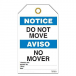 Bilingual Notice Tags "Do Not Move"
