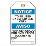 Bilingual Notice Tags "To Be Used By Employees.."