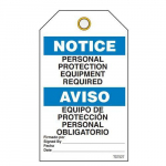 Bilingual Notice Tags "Personal Protection Eq.."