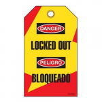 Bilingual Lockout Tags "Locked Out"_noscript