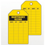 General Inspection Tags "Maintenance Record"