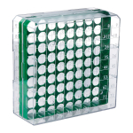 BioBOX 81 for 1.0mL, 2.0mL CryoClear Vials, (PC), Green_noscript