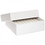 Cardboard Storage Box 2" 100-Place (10x10 Format), White_noscript