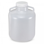 Carboy, Wide Mouth, PP, White, 10L