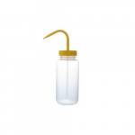 Wash Bottle Wide Mouth, 500mL Clear/Yellow_noscript