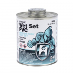 8 oz. Wet Set PVC Cement, Aqua Blue, Dauber in Cap