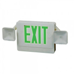 Exit/Emergency Combo Unit, Green Letters_noscript