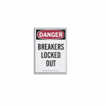 Safety Sign - Danger Breakers Locked Out_noscript