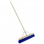 24" Blue Poly Floor Broom with Handle_noscript