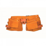 Double Pouch Leather Carpenter's Tool Apron