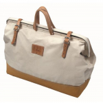 22" Deluxe Leather Bottom Canvas Bag