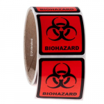 "BIOHAZARD" Warning Label 2" x 2"