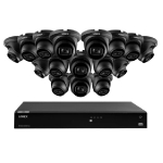 NVR System w/ 16 x Black Dome Cameras_noscript