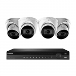 16-Channel NVR System, 4 White IP Dome Cameras_noscript