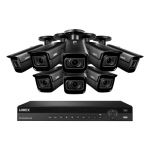16-Channel NVR System with 8 Black IP Cameras_noscript