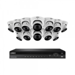 16-Channel NVR System, 12 Dome Camera, White_noscript