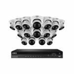 16-Channel NVR System, 16 Dome Camera, White_noscript