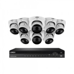 16-Channel NVR System, 8 Dome Camera, White_noscript