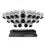 32-Channel NVR System, 20 Dome Camera, White_noscript