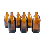 BOD Sample Flask Set, Brown Glass, 500 mL
