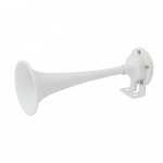 12V White Epoxy Coated Single Trumpet Mini Air Horn_noscript