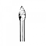 1-1/2" Carbide Rotary Bur Flame, 3/8" Length_noscript