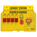 4-Lock Padlock Station, AA Padlocks1482BP1106ES