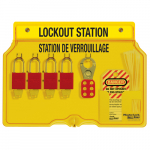 4-Lock Padlock Station, English/French, Anodized Aluminum Padlocks1482BP1106FRC