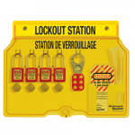 4-Lock Padlock Station, English/French, Zenex Thermoplastic Padlocks_noscript