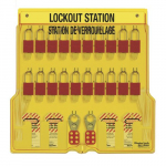 20-Lock Padlock Station, English/French, Anodized Aluminum Padlocks1484BP1106FRC