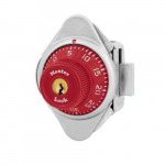 1631-Series Built-In Combination Lock with Metal Dial Red