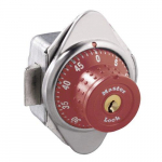 1652-Series Built-In Combination Lock with Metal Dial Red
