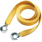 25' x 2" Standard Tow Strap with Forged Hooks & Clips - Yellow_noscript