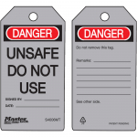 "Danger Unsafe Do Not Use" Safety Tag_noscript