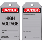 "Danger High Voltage" Safety Tag