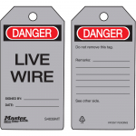 "Danger Live Wire" - Metal Detectable Safety Tag