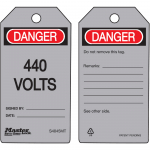 "Danger 440 Volts" - Metal Detectable Safety Tag_noscript