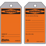 Orange Warning blank - Safety Tag_noscript