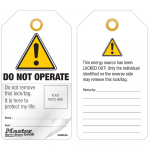 "Do Not Operate" Safety Tag_noscript