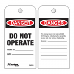 Do Not Operate Boxed Roll of Tags, English