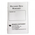 Machinery Data Worksheet Book