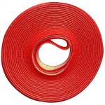 1/2" x 15' Red Self Stick Cable Tie, Roll