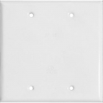 White Blank Cover Two Gang Weatherproof Cover_noscript