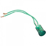 24VDC Green Round Indicator Pilot Lamp, 6" Leads_noscript